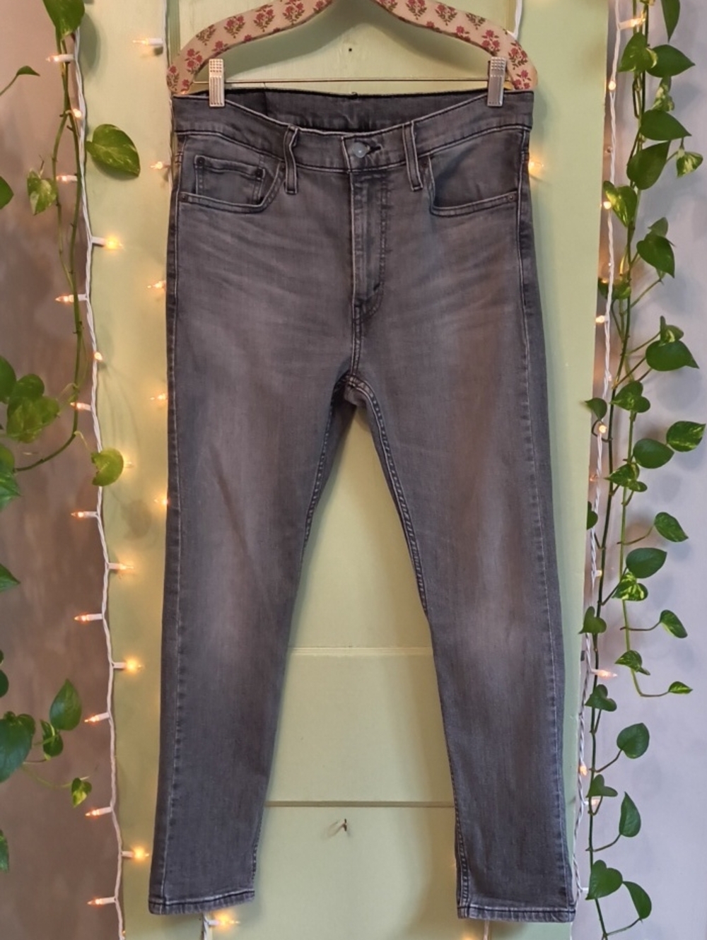 Men's Levi's Grey 510 32 × 29 Skinny Leg Red Tab Jeans